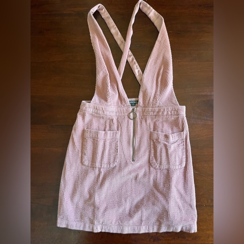 Pale pink retro overall skirt